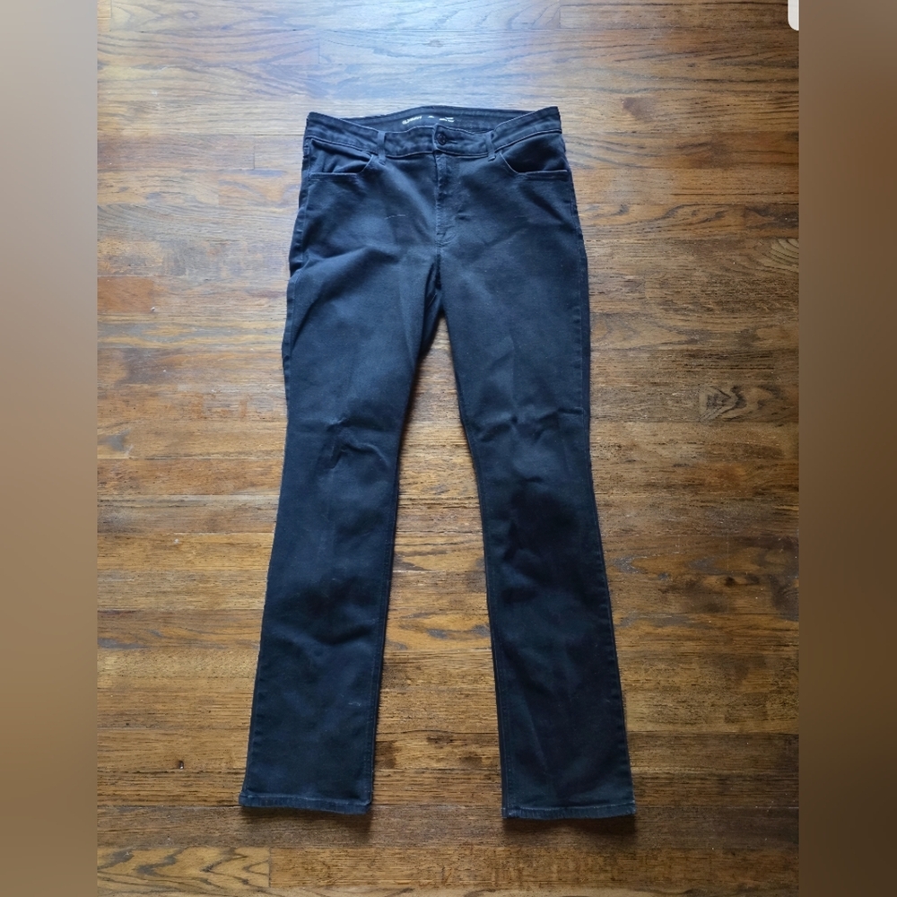 12 Tall Black Old Navy Kicker Bootcut Mid Rise Jeans P003